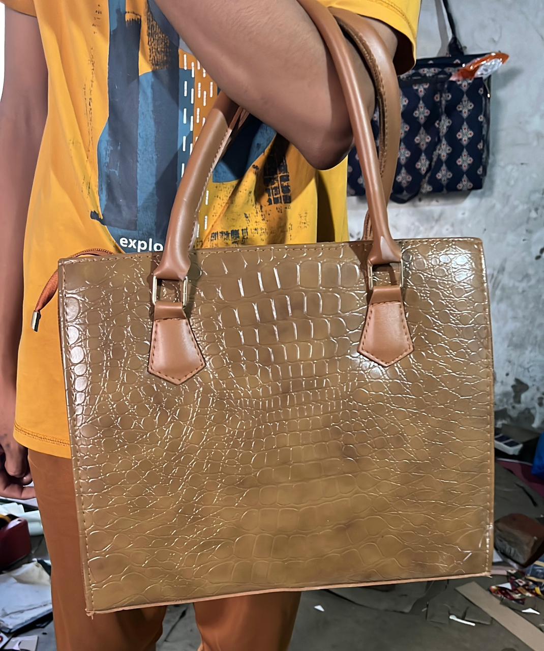 CrocPatternBag — handbag by Aura Manufacturers, Lahore